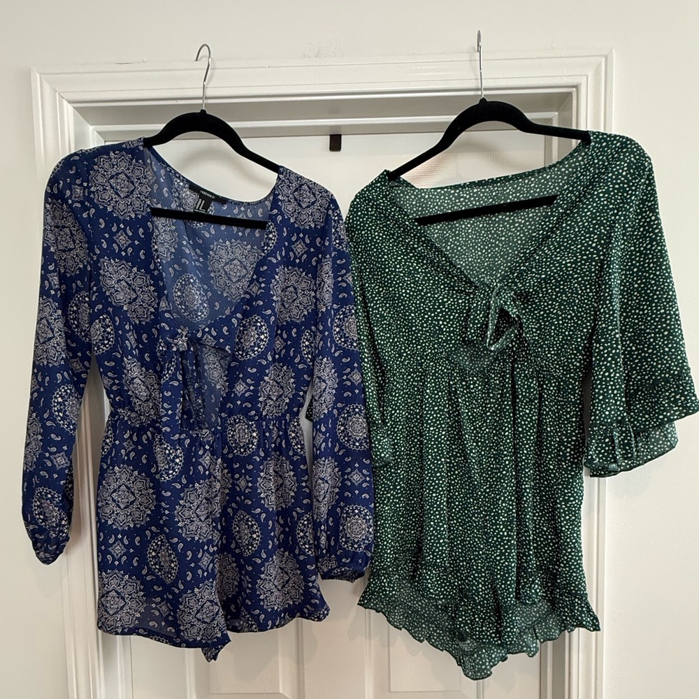 Two Long Sleeve Cut Out Rompers